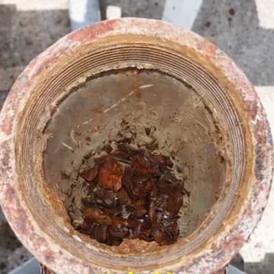 給水管更生工事の施工効果 施工前